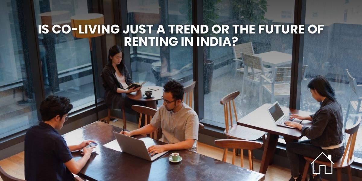 Modern co-living space in India with shared amenities.