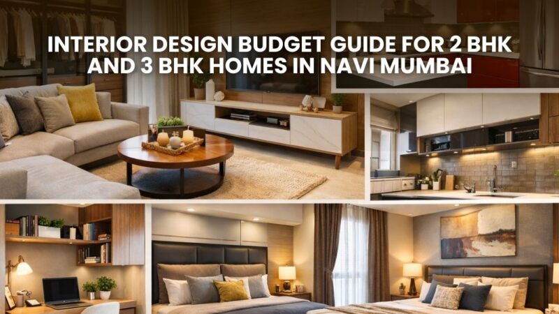 Interior design setup for a modern 2 BHK and 3 BHK apartment in Navi Mumbai.